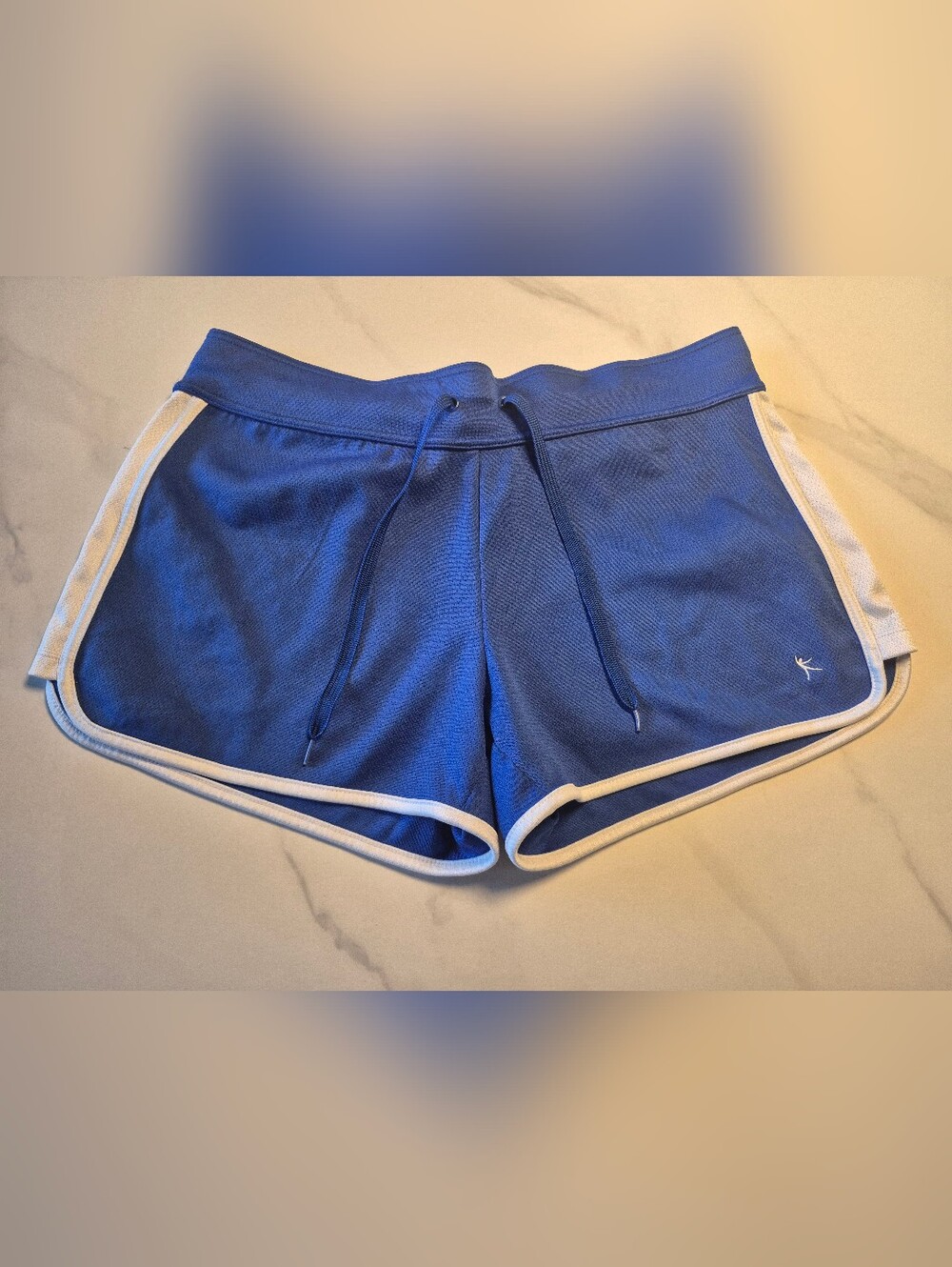 Danskin Now Blue Athletic Shorts with White Trim